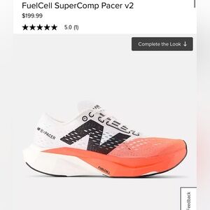 New Balance FuelCell SuperComp Pacer v2 in Orange and White